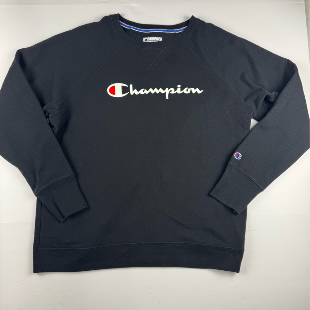 Champion Men's Black Crewneck Sweatshirt size 2XL